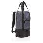 3-in-1 cooler backpack & tote, grey, black