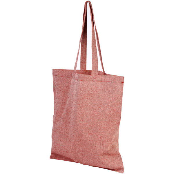 Pheebs 150 g/m² recycled tote bag 7L - Heather red