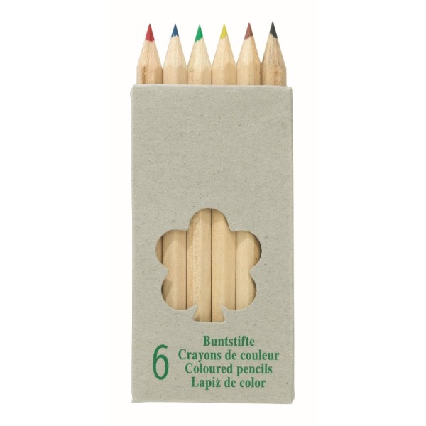 6 short coloured pencils TINY TREE