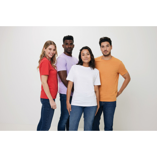 Iqoniq Bryce gerecycled katoen t-shirt, sundial oranje (S)