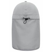 MB6243 6 Panel Cap with Neck Guard - grey - one size