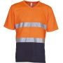 Top Cool - Hi-Vis T-shirt V-hals Hi Vis Orange / Navy S