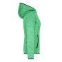 Ladies' Knitted Fleece Hoody - green-melange/black - M