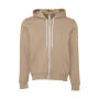 Unisex Poly-Cotton Full Zip Hoodie - Tan - 2XL Unisex Poly-Cotton Full Zip Hoodie - Tan - 2XL
