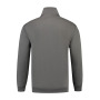 L&S Sweater Zip pearl grey 3XL