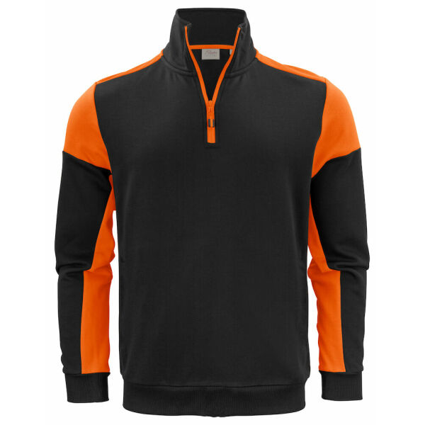Printer Prime Halfzip Sweater Black/Orange 5XL