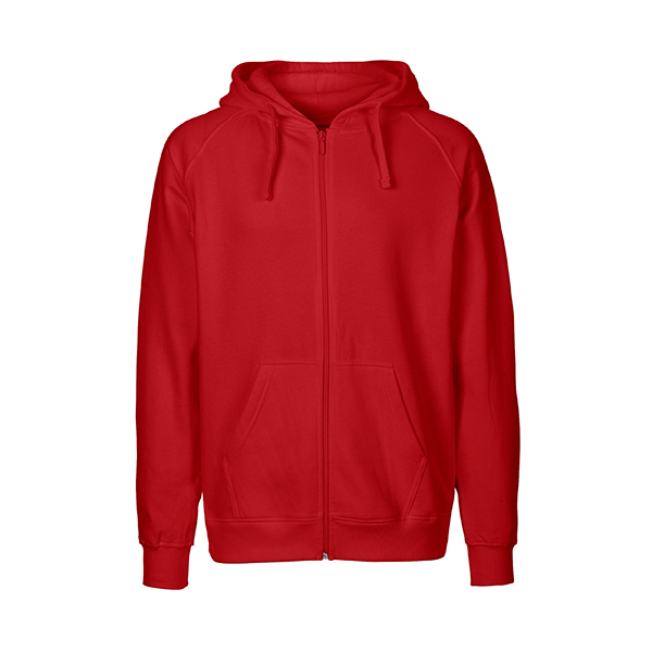 Neutral mens zip hoodie-Red-S
