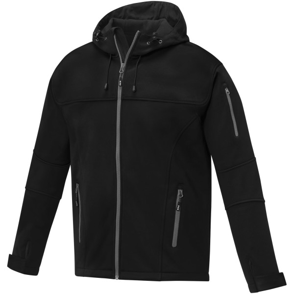 Match men's softshell jacket - Solid black - XS
