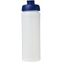 Baseline® Plus grip 750 ml sportfles met flipcapdeksel - Transparant/Blauw
