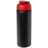 Baseline® Plus 750 ml sportflaska med uppfällbart lock - Svart/Röd