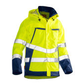 Jobman 1283 Hi-vis shell jacket geel/navy 4xl