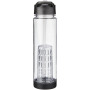 Tutti-frutti 740 ml Tritan™ infuser sport bottle - Transparent/Solid black