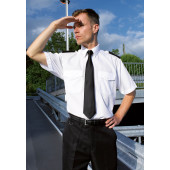 Men's Short-Sleeved Pilot Shirt White 15 UK