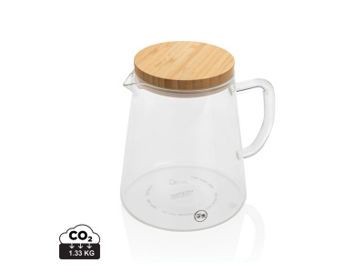 Ukiyo borosilicaatglazen karaf met bamboe deksel 1,2L