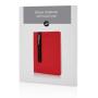 Standard hardcover PU A5 notebook with stylus pen, red