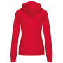 Damessweater met capuchon in contrasterende kleur Red / White M
