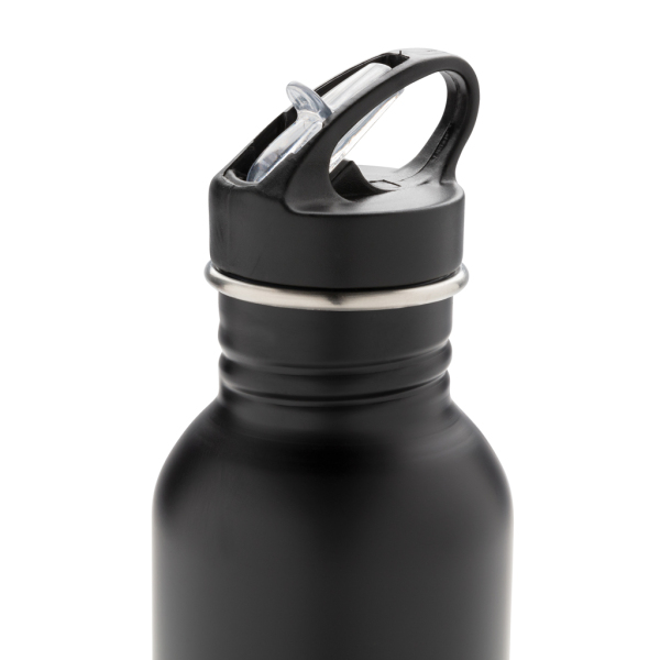 Deluxe stainless steel activity bottle, black