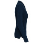 Piqué-damespolo lange mouwen Navy S
