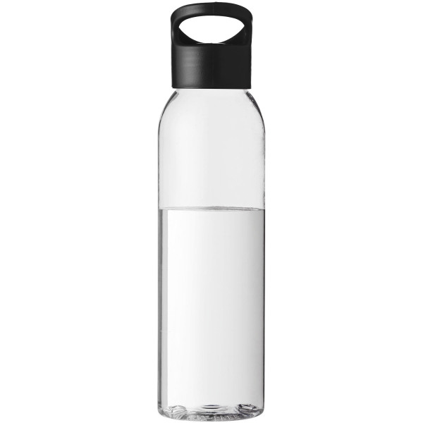 Sky 650 ml Tritan™ colour-pop water bottle - Solid black/Transparent