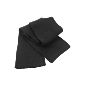 Classic Heavy Knit Scarf - Black - One Size