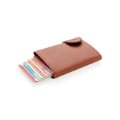 C-Secure aluminium RFID kaarthouder & portemonnee, bruin