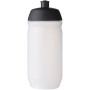 HydroFlex™ Clear 500 ml squeezy sport bottle - Solid black/Frosted clear