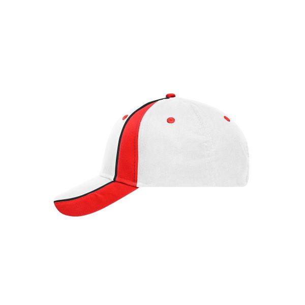 MB135 Club Cap - white/red/black - one size