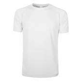 Heren sportshirt - 100% polyester - Wit - L Heren sportshirt - 100% polyester - Wit - L