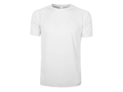 Heren sportshirt - 100% polyester - Wit Heren sportshirt - 100% polyester - Wit