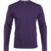 Men's long-sleeved crew neck T-shirt Purple 3XL