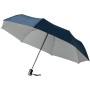 Alex 21.5" foldable auto open/close umbrella - Navy/Silver