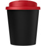 Americano® Espresso Eco 250 ml gerecyclede beker met knoeibestendig deksel - Zwart/Rood