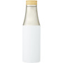 Hulan koperen vacuüm geïsoleerde roestvrijstalen fles van 540 ml met bamboe deksel - Wit