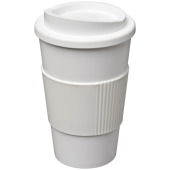 Americano® 350 ml geïsoleerde beker met grip - Wit