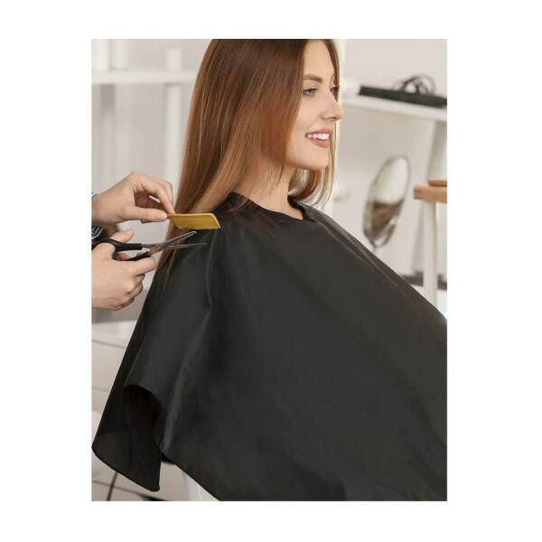 WATER-REPELLENT HAIRDRESSER'S CAPE WITH HAND GRIPS