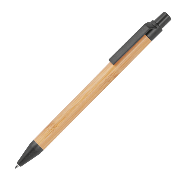 Pen van bamboe en applicaties van tarwestro