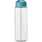 H2O Active® Vibe 850 ml sportfles met tuitdeksel - Transparant/Aqua blauw