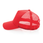 Impact AWARE™ 5 panel recycled katoenen truckercap, rood