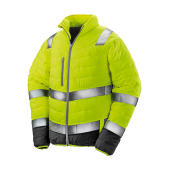 Soft Padded Safety Jacket - Fluo Yellow/Grey - 2XL
