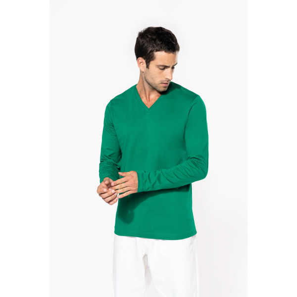 T-shirt V-hals lange mouwen