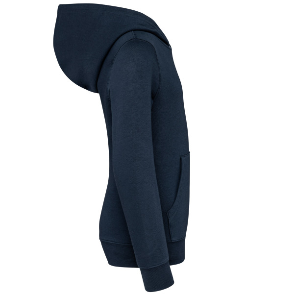 Unisex kindersweater met contrasterende capuchon met motief Navy / Mariniere 6/8 ans