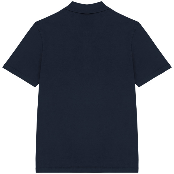 Ecologische verwassen herenpolo in jersey Washed Navy Blue 3XL