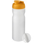 Baseline® Plus 650 ml sportfles met shaker bal - Oranje/Frosted transparant