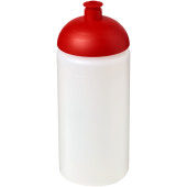 Baseline® Plus 500 ml drikkeflaske med håndtag og kuppelformet låg - Transparent/Rød