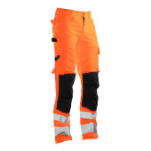 Jobman 2378 Hi-vis service trousers oranje/zwart D120