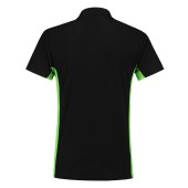 Poloshirt Bicolor Borstzak 202002 Black-Lime 4XL