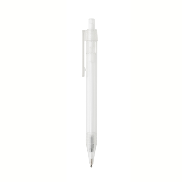 GRS RPET X8 transparante pen, wit