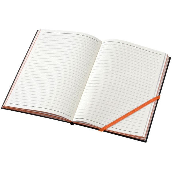 Travers hardcover notitieboek - Zwart/Oranje