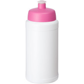 Baseline® Plus 500 ml drinkfles met sportdeksel - Wit/Roze