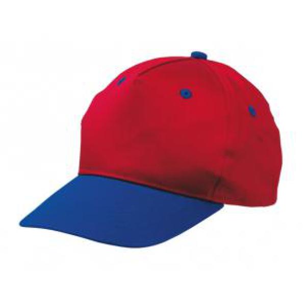 5 panel katoenen baseball cap CALIMERO blauw, rood